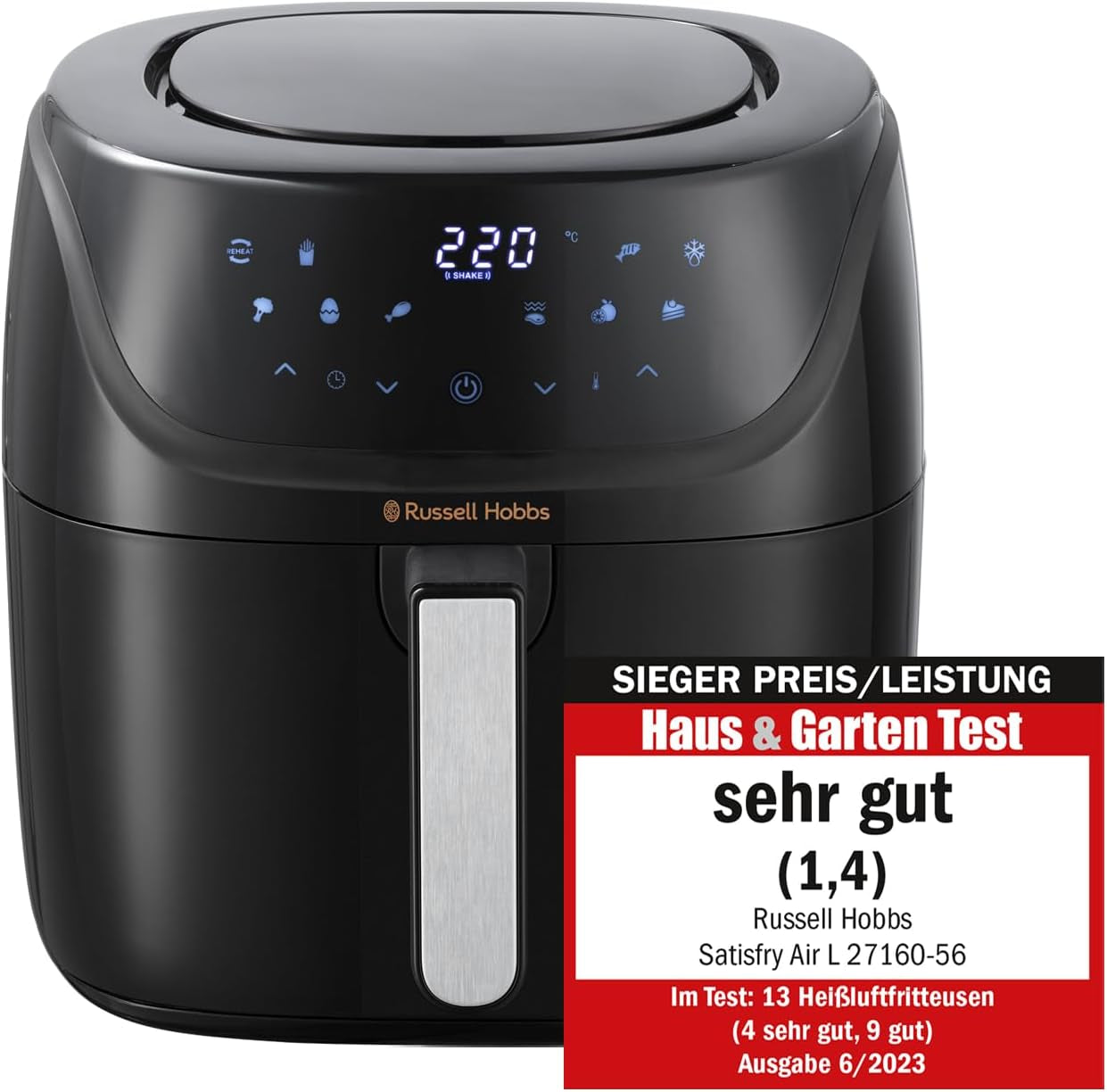 Russell Hobbs Air Fryer L 4L Rapid Airfryer, 7 kookfuncties, 10 programma's Huishoudelijke apparaten Naty Shop Heißluftfritteuse