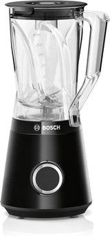 Bosch Keukenmixer Vitapower Serie 4 MMB6141B, Hoge Edelstahl-Klingen, 1,5L Tritan-Mixbehälter, Spülmaschinengeeignete Teile, 30.000 U/Min, 1200 W, Schwarz Kitchen Naty Shop