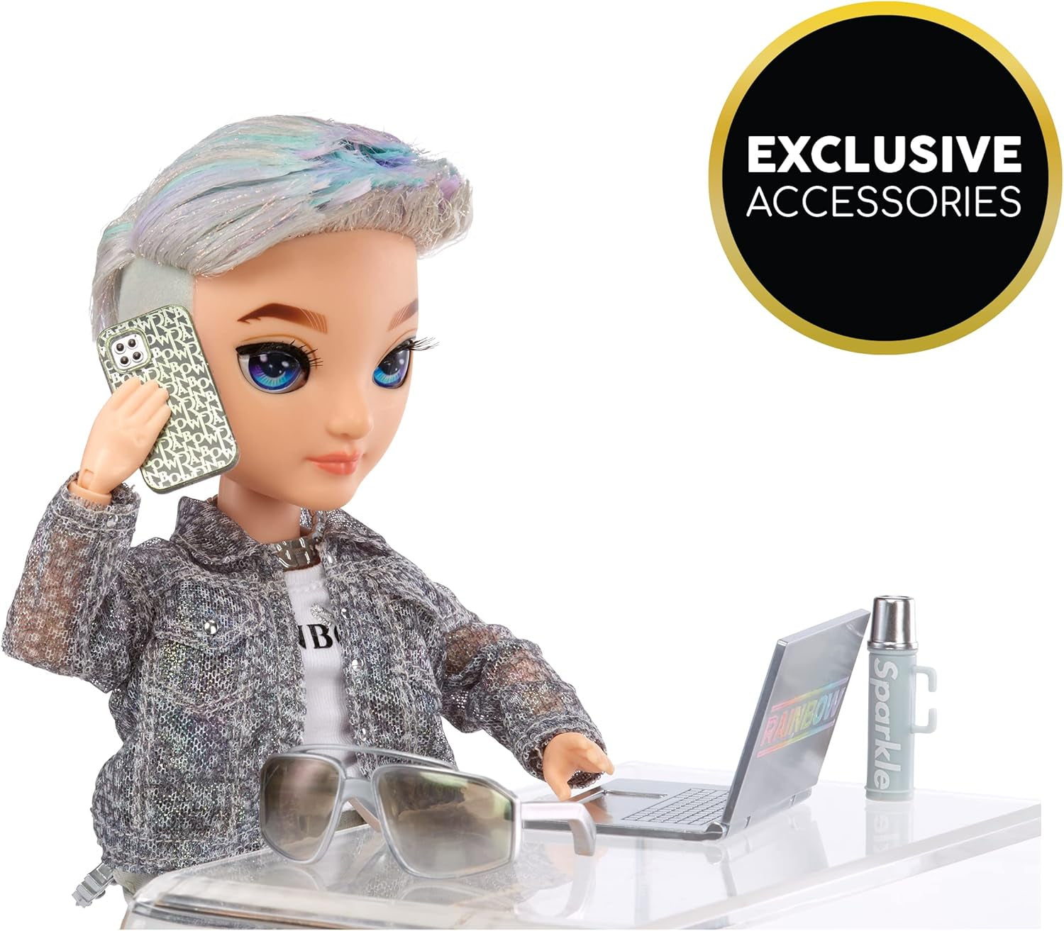 Rainbow High Fashion Doll - Aidan Russell - Paarse jongenspop - Modieuze outfit en 10+ kleurrijke speelaccessoires - voor verzamelaars en kinderen van 4-12 jaar