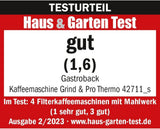 GASTROBACK Grind & Brew Pro thermische espressomachine, zilver, zwart