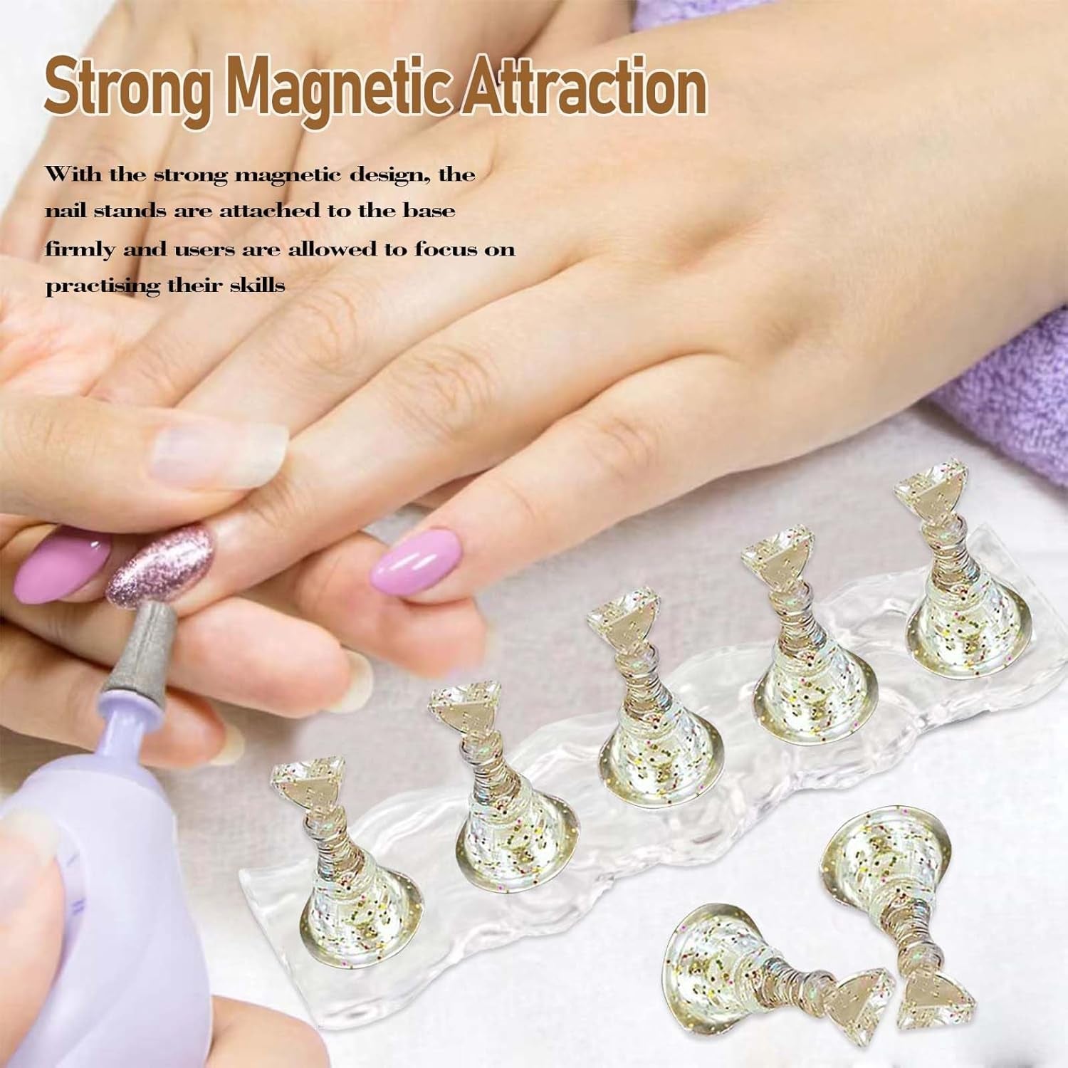Nageldesignset - Premium trainingshand voor gelnagels, nagelaccessoires en kunstnagelset - Veelzijdige DIY-gelnagelset en nagelkunstaccessoires