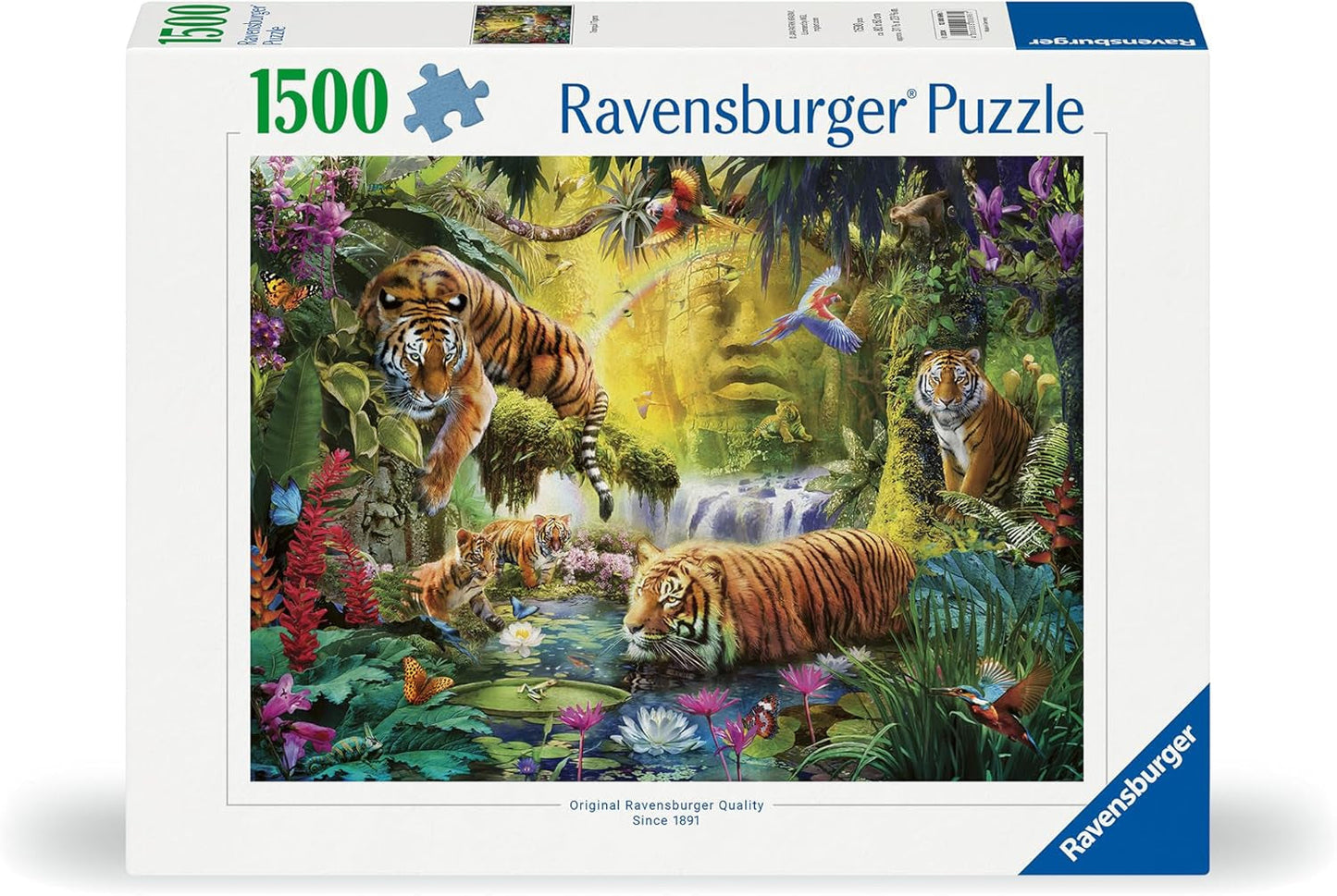 Ravensburger Puzzel 12000696 - Idylle aan het wateroog - Legpuzzel van 1500 stukjes voor volwassenen en kinderen vanaf 14 jaar, puzzel met tijgermotief Puzzel Naty Shop