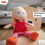 Zachte pop HABA Annelie - Zachte pop met gearrangeerd haar - Met verwisselbare kleding - Vanaf 18 maanden - 30 cm - Wasbaar - 1302108001