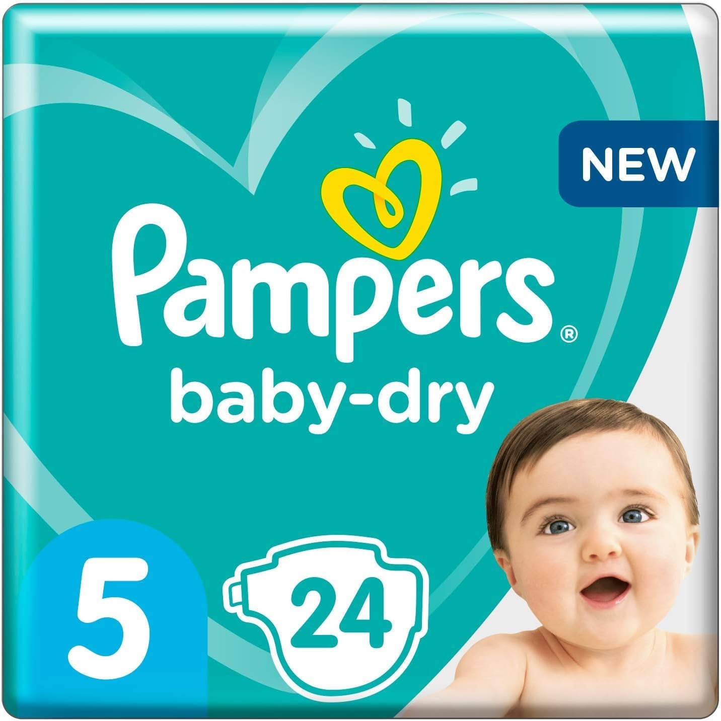 Pampers luiers voor baby's maat 5 (11-16 kg), 24 stuks, tot 12 uur lekbescherming