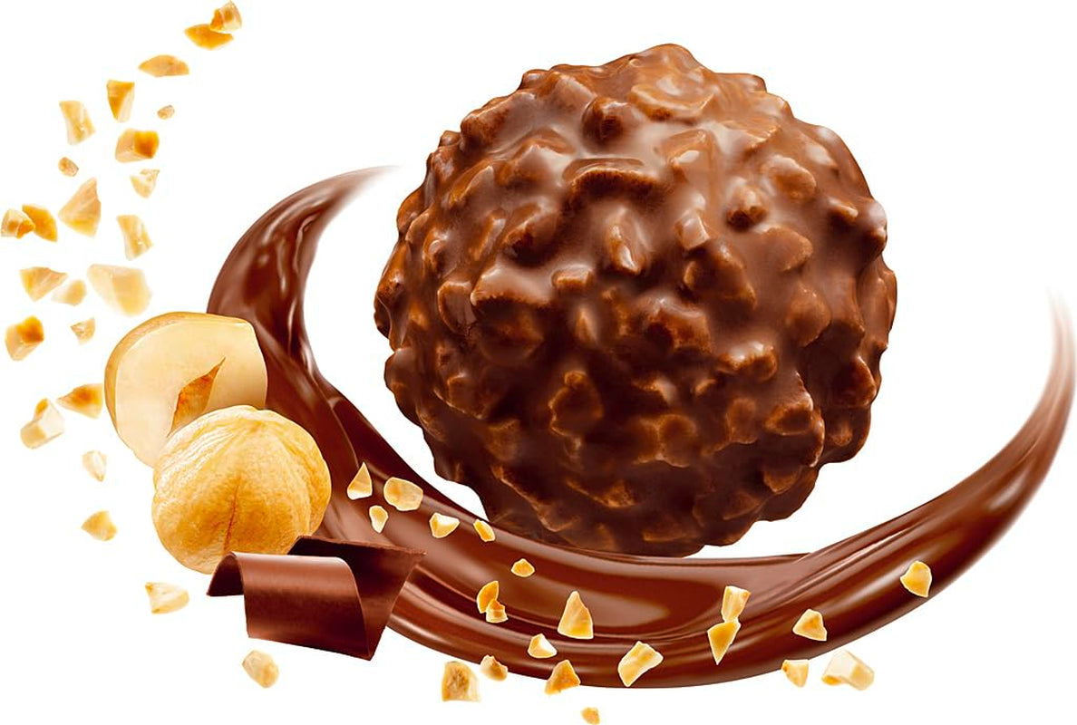 Ferrero Rocher - Krokante en romige hazelnootspecialiteitpralines - Valentijnsdagcadeau voor hem en haar - 16 pakjes van 4 individuele pralines
