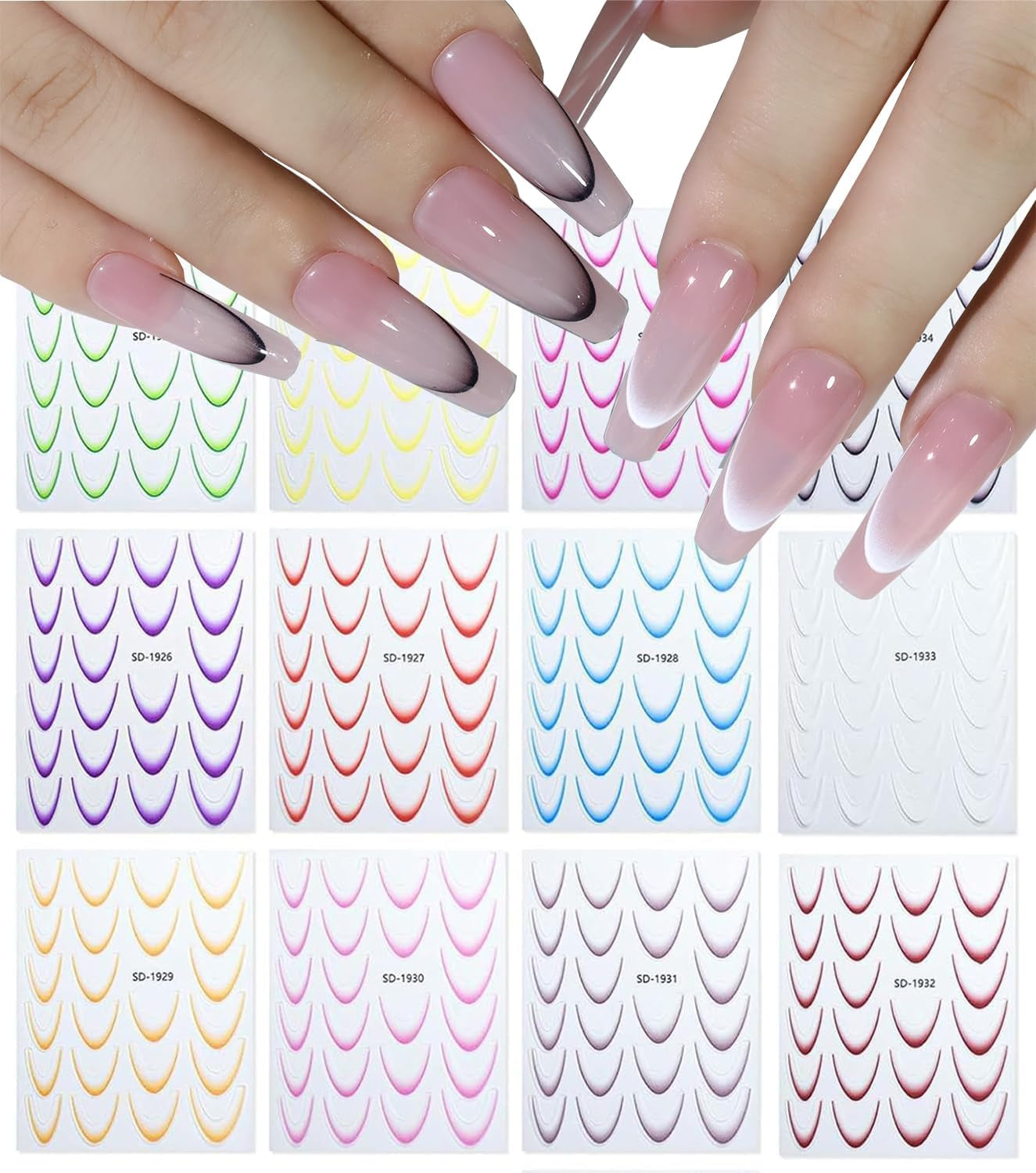 Leuke nagelstickers voor kinderen 20 vellen 3D-nagelstickers Glow In The Dark Bloemen Kleurrijke nagelkunstdecoratie Nagelstickers Zelfklevende stickers DIY Decoratie Accessoires