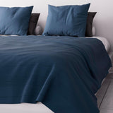 Soleil D'Ocre Adele, Zigzag Cover, Van de bank gegooid, Polykaton, Blauw, 220 X 240 Cm Quilts en quilts Naty Shop Blauw 220 X 240 Cm