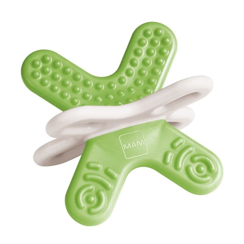 MAM C125 Bite & Relax bijtring, 2 steriliseerdoosjes, groen