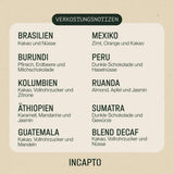 Selectie van Incapto koffiebonen wereldwijd | Selectie van 10 origines uit de hele wereld | Koffiespecialiteit | 100% Arabica | Ideaal als koffiecadeauset | Voor koffieliefhebbers | 10 pakken van 100 g
