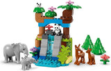 LEGO DUPLO Stad wilde dierenfamilies 3-in-1 set, educatief speelgoed voor peuters met schildpadden, tijgers, olifanten, herten, panda's, set voor kleuters vanaf 2 jaar, bouwspeelgoed met dierenfiguren 10446 Bouwsets Beuche den LEGO-Store
