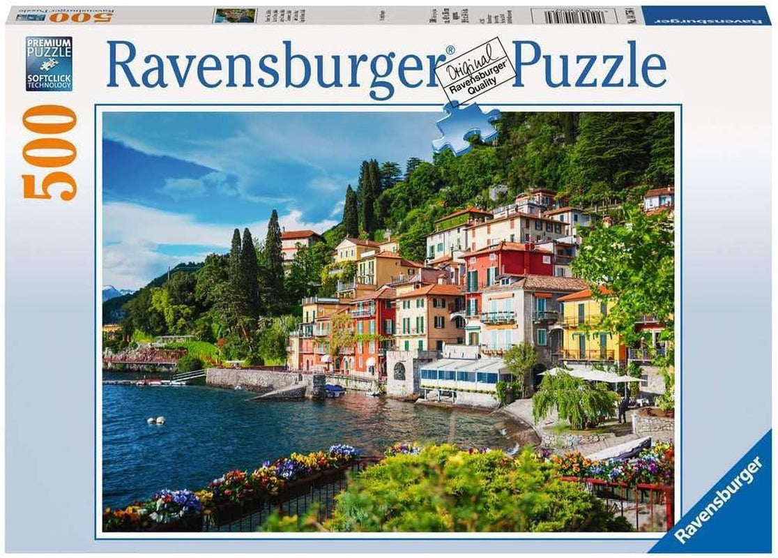 Ravensburger Puzzel 12000201 - Comomeer, Italië - Legpuzzel van 500 stukjes voor volwassenen en kinderen vanaf 10 jaar, landschapspuzzel met Italiaanse motieven Puzzel Naty Shop Old Design