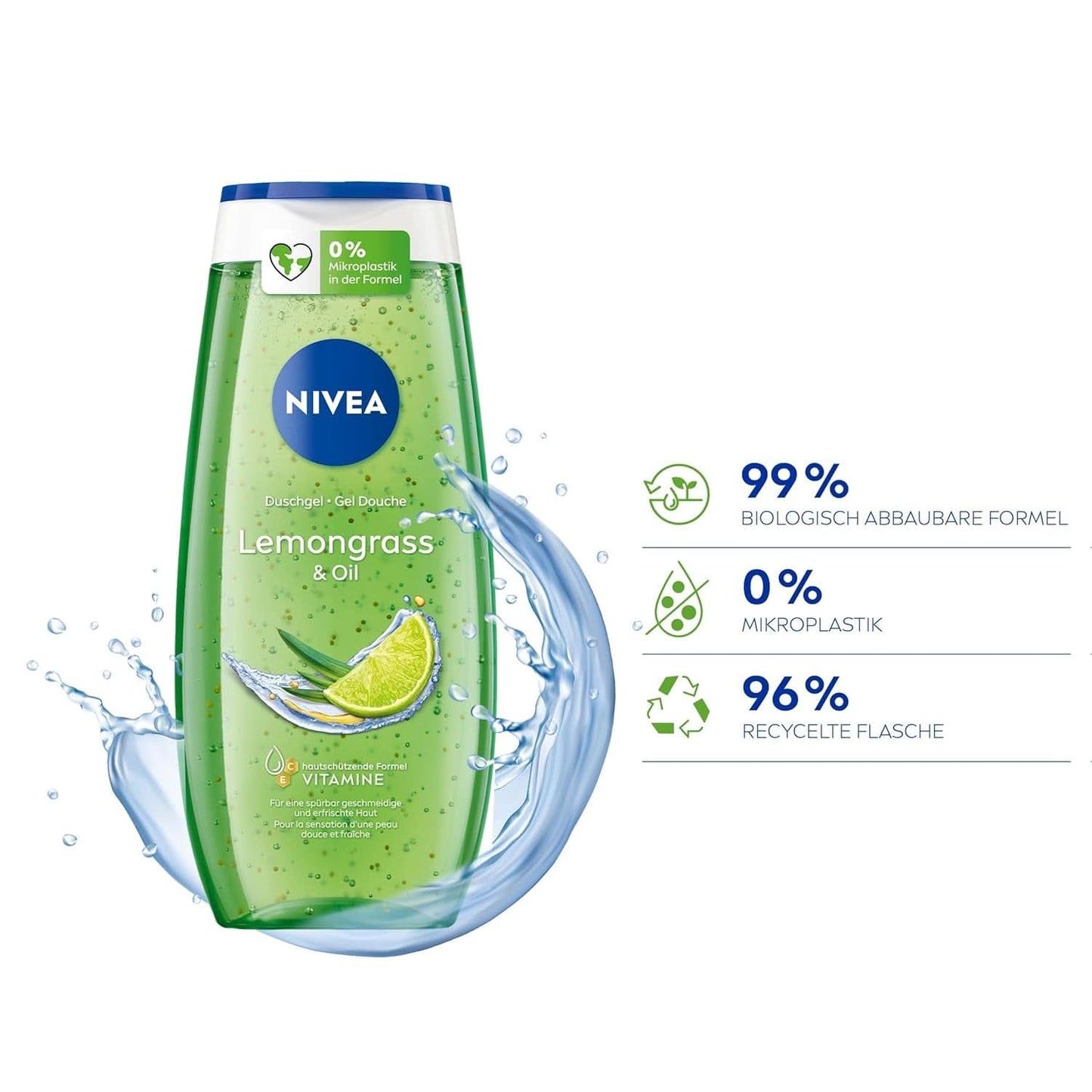 NIVEA Citroengras En Olie douchegel, 250 ml Douche en bad Naty Shop