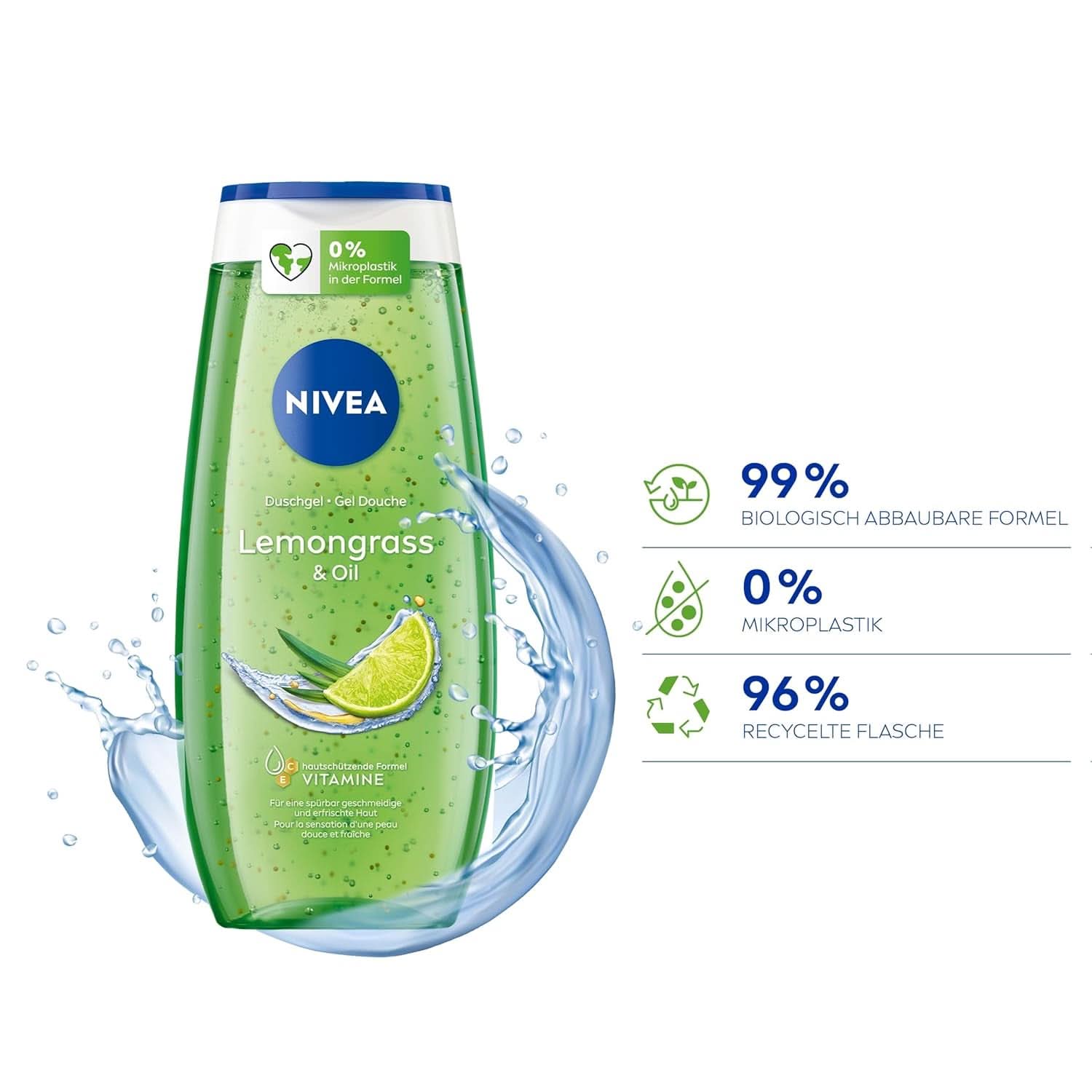NIVEA Citroengras En Olie douchegel, 250 ml Douche en bad Naty Shop