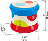 Hape Babytrommel | Rollend muzikaal speelgoed voor de kleintjes om ritme en verschillende geluiden te leren, werkt op batterijen, vanaf 6 maanden Baby Toys Naty Shop