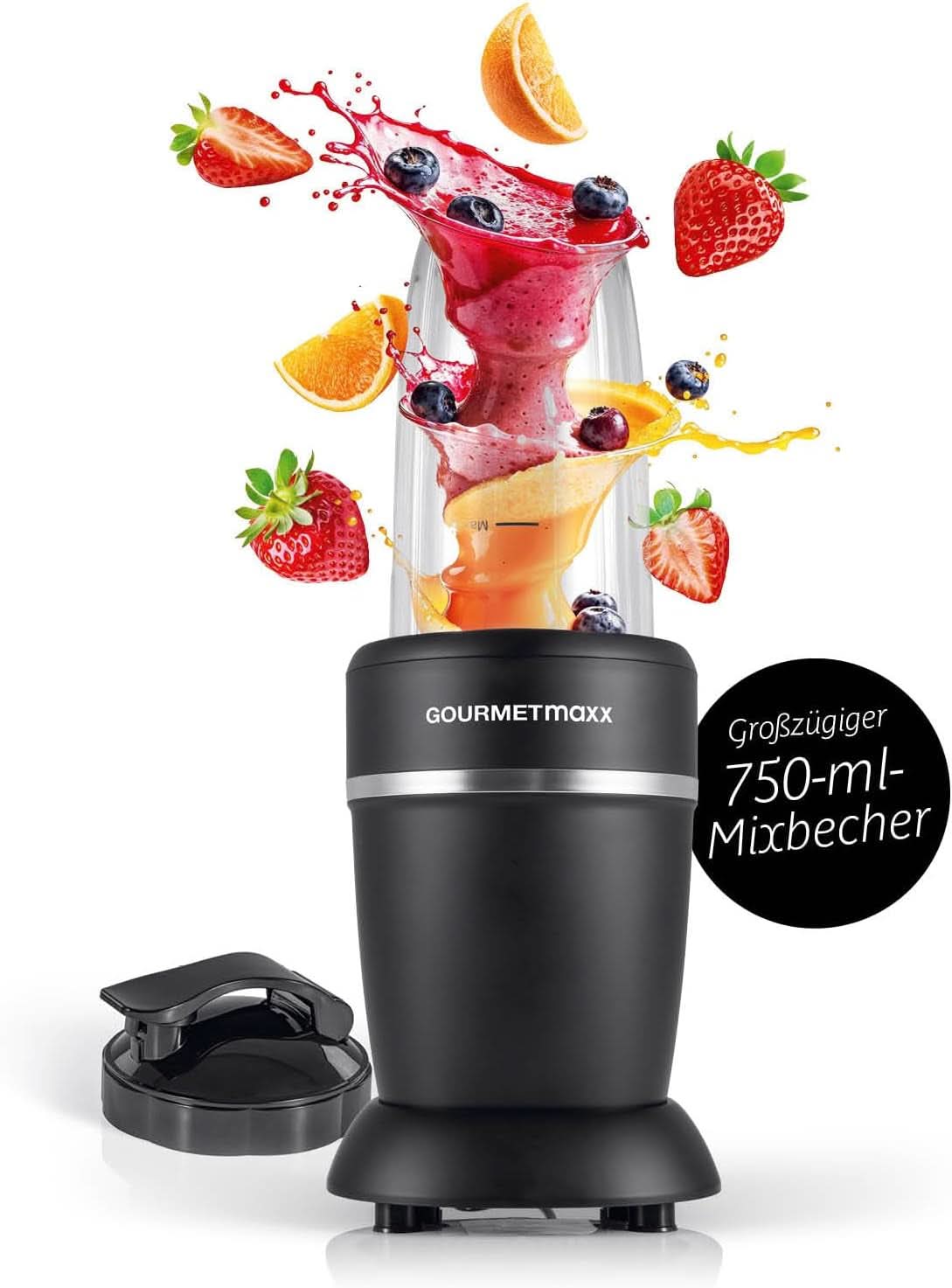 Gourmetmaxx Mr Magic Blender, Smoothie Maker met Xxl Naty Shop accessoirepakket