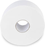 Quicky Jumbo 2-laags toiletpapier, 25 cm Ø, helderwit, reliëf met fijne stippen, 6 rollen - absorberend en scheurbestendig voor maximale hygiëne, ideaal voor openbare instellingen en industrie
