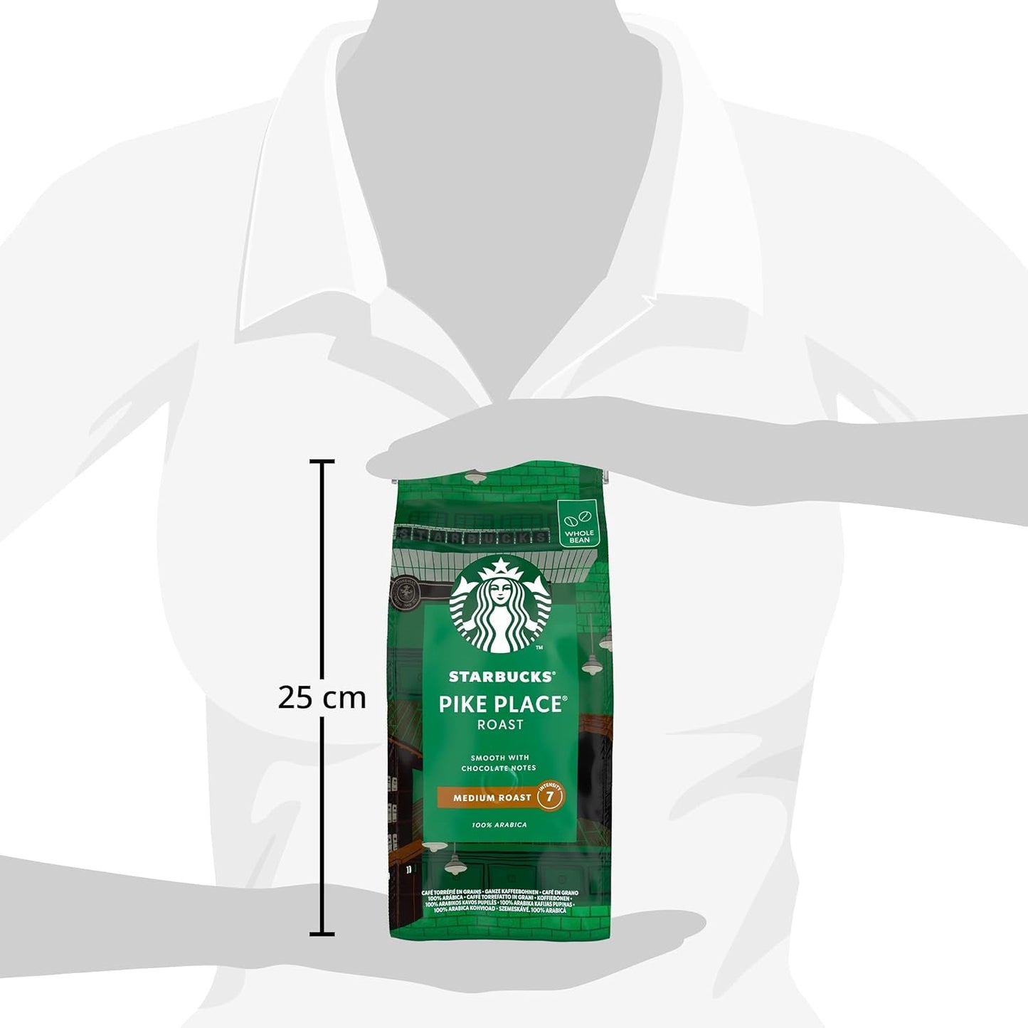 STARBUCKS Pike Place Roast, Mittlere Röstung, Ganze Kaffeebohnen 450g (4er-pakket)