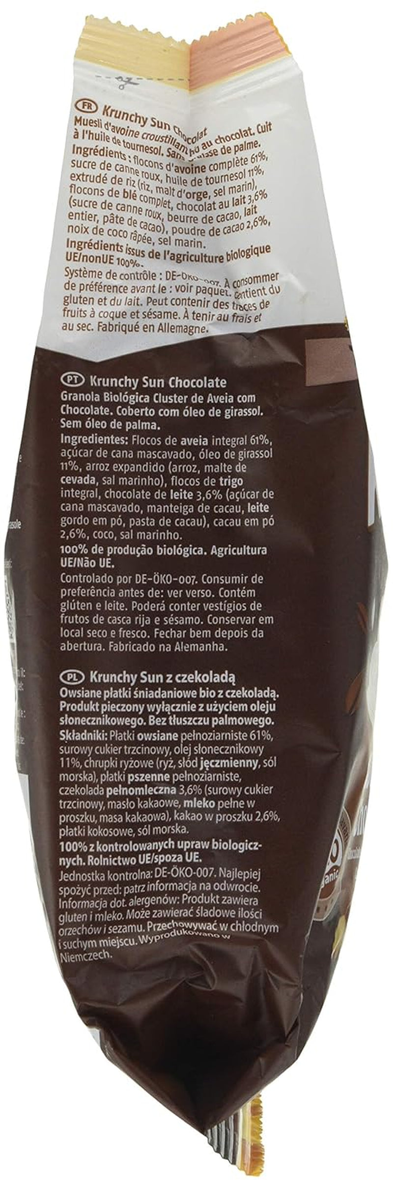 Schuurwoning Krunchy Sun | Muesli met chocolade | Ecologisch | Vegetarisch, 375 gram