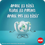 NUK Star Night & Day Babyfopspeen 0-6 maanden Glow in the Dark BPA-vrij siliconen roze kat 2 stuks