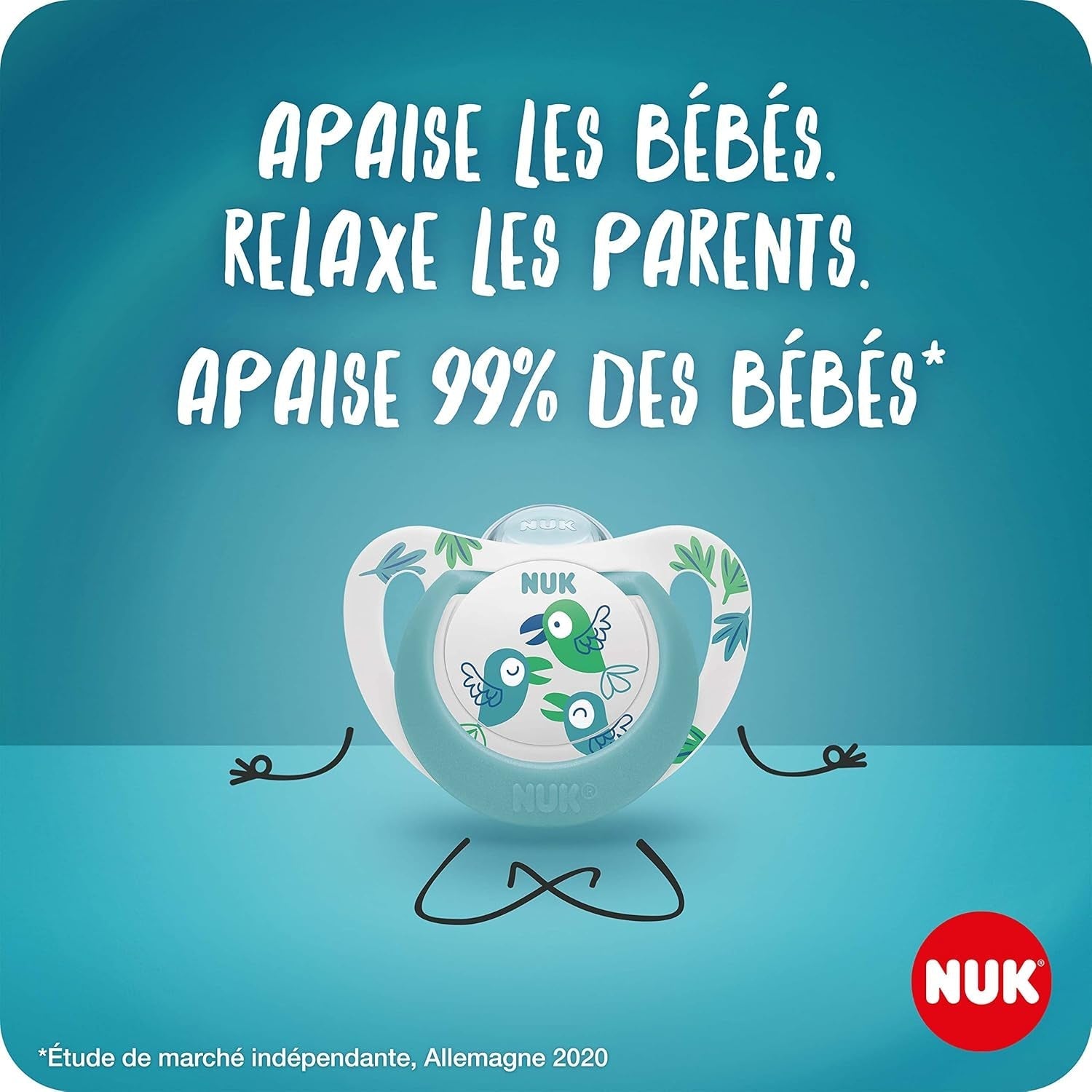 NUK Star Night & Day Babyfopspeen 0-6 maanden Glow in the Dark BPA-vrij siliconen roze kat 2 stuks