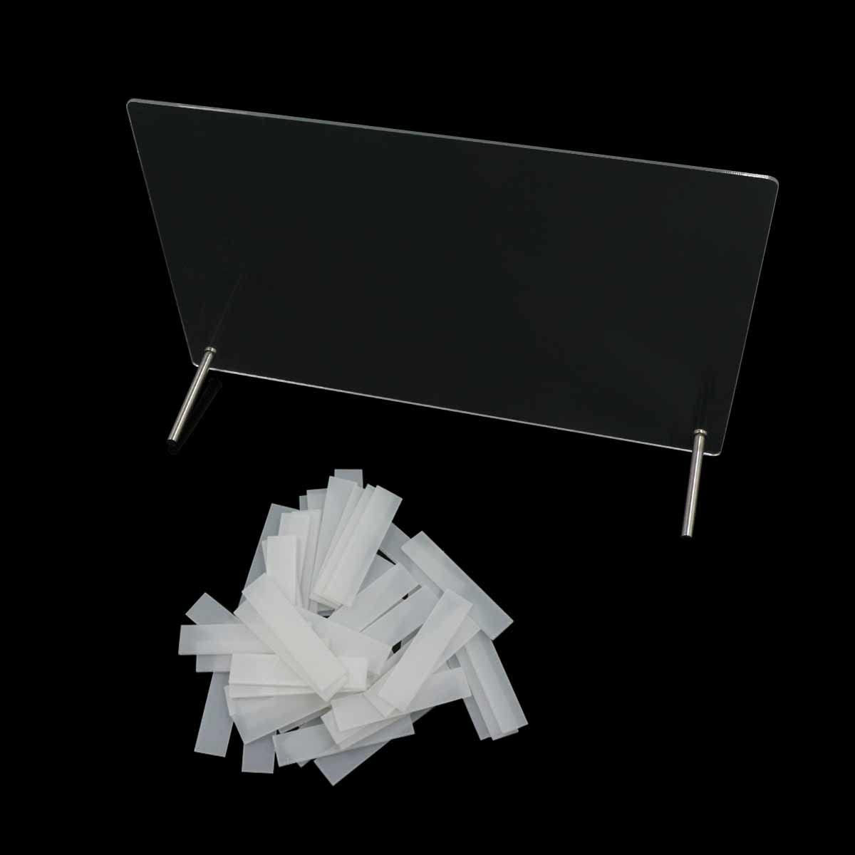 Nageldisplay van acrylglas met displaystrips en nanokleefstof, nageltipdisplay, transparante nail art-kleurenkaart, nail art-display, nageloefeningsdisplay (transparant)