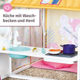 BABY born Poppenhuis, Weekendhuis met licht- en geluidsfunctie, te openen zijpanelen, gootsteen, grill en vele accessoires, 832752, Zapf Creation