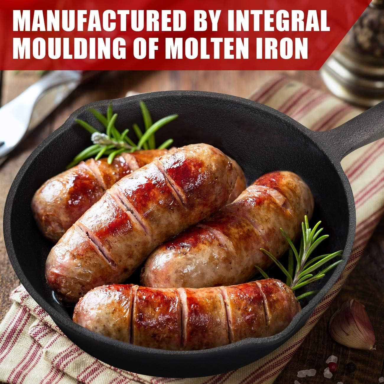 OVERMONT gietijzeren grillpan met handvat Potten en pannen Naty Shop