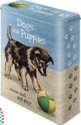 Nostalgic-Art Retro opbergdoos XL, 4 l, Hondenvoer - cadeau-idee voor hondenbezitters, bewaardoos voor droogvoer, vintage design Voedselbewaardozen Naty Shop Honden en puppy's
