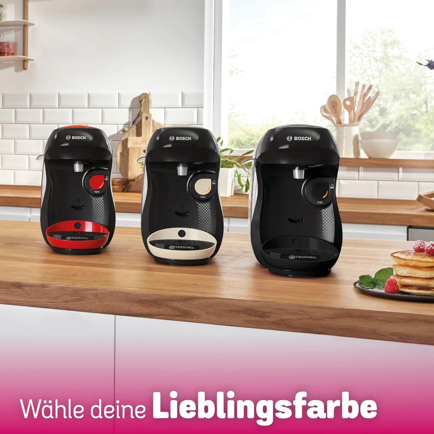 Bosch Tassimo Happy Friendly TAS102E Capsule-espressomachine, 70+ drankjes, geschikt voor alle kopjes, auto-stop, duurzaam, perfecte dosering, ruimtebesparend, 1400W, zwart
