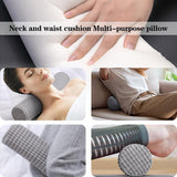 Nekrol met hoes, 11x45cm traagschuim reiskussen, wasbaar pluche nekkussen voor verlichting van nekpijn, nekkussen voor thuis, op kantoor, reizen Yoga Ronde cilinder Cervicale orthopedische kussens Naty Shop