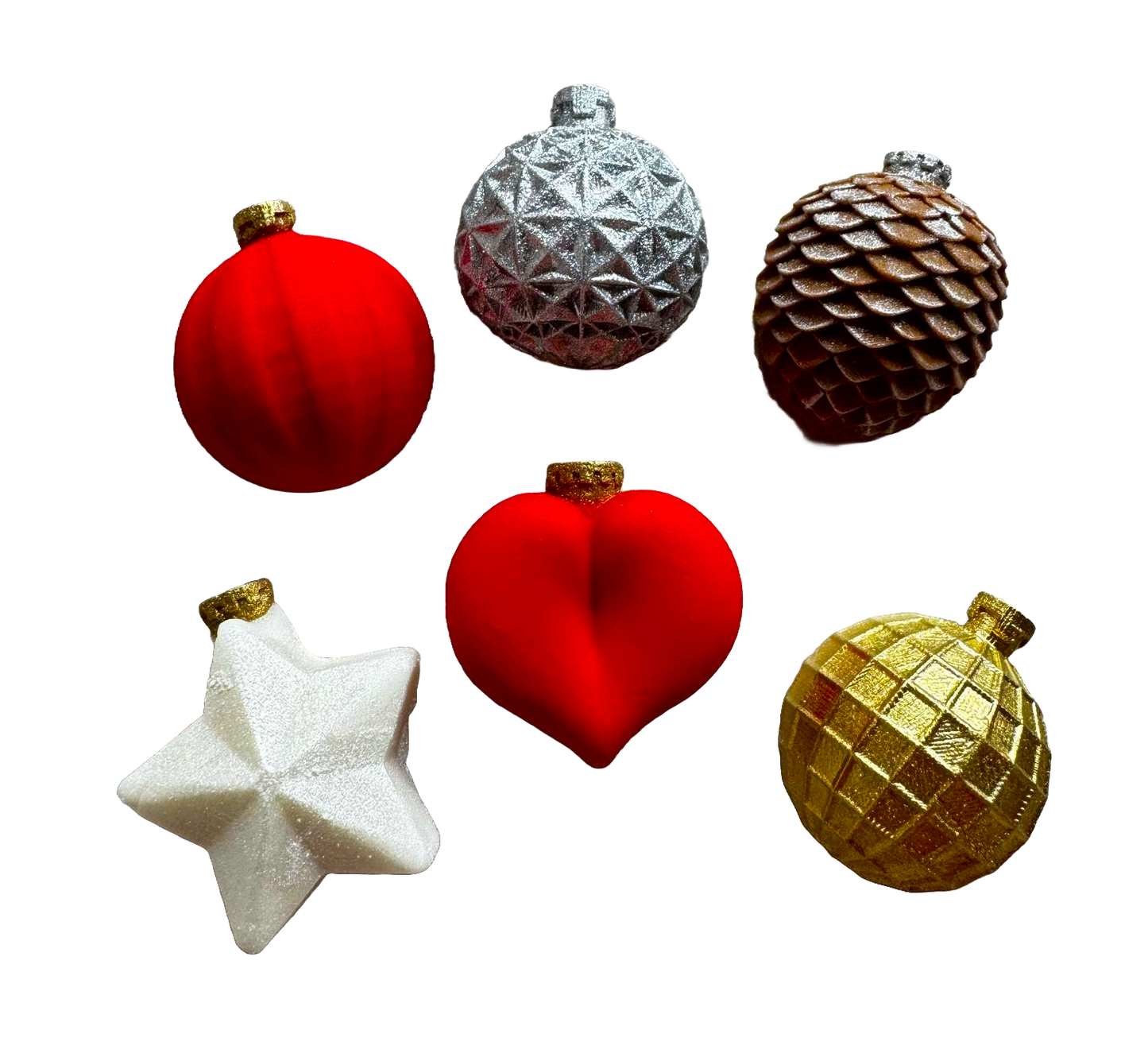 Set van 6 eetbare suikerpasta-decoraties, Naty Shop Sugar Paste Decoration Globes