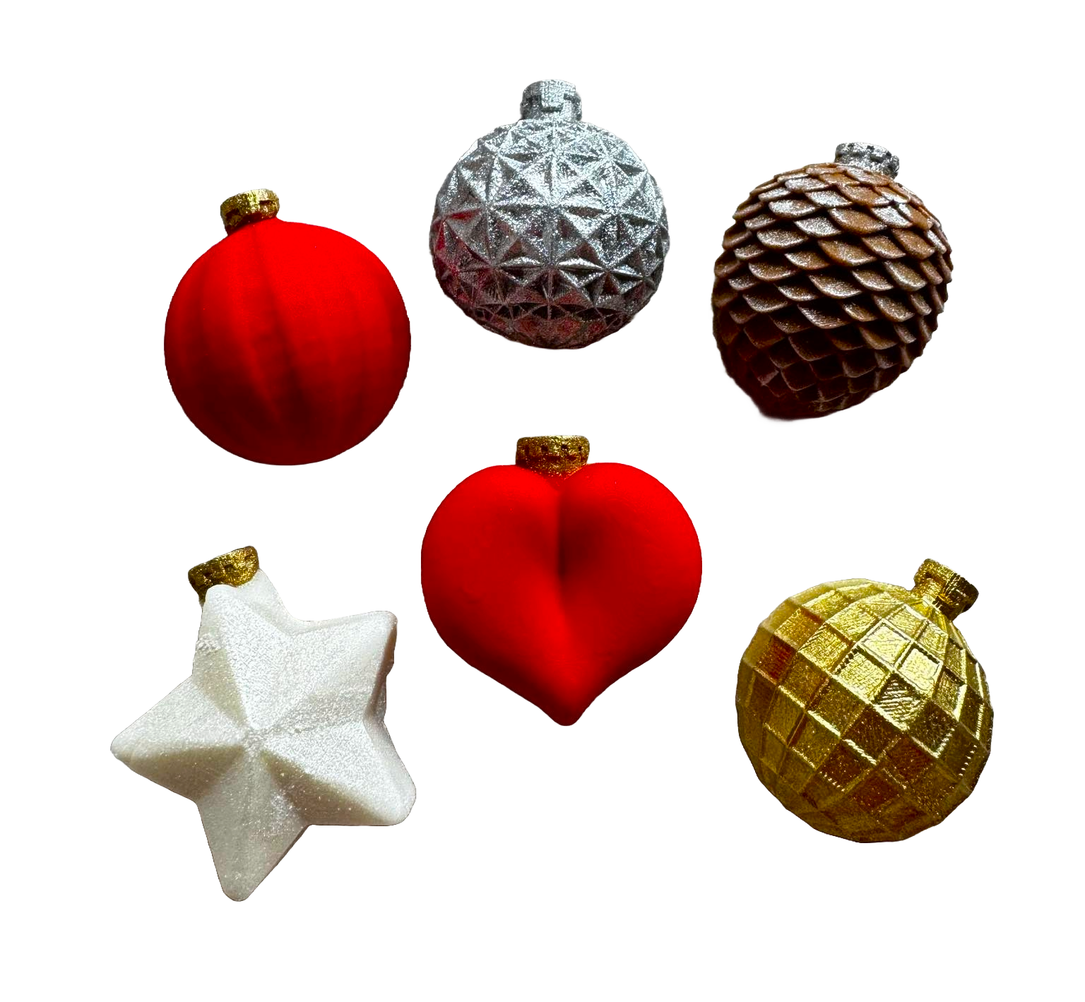 Set van 6 eetbare suikerpasta-decoraties, Naty Shop Sugar Paste Decoration Globes