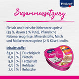 Vitakraft Poésie Création, nat kattenvoer, nat kattenvoer in saus, met kalkoen in kaassaus, multipack, geen toegevoegde suiker of granen (15 x 85g)