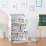 Teamson Kids Olivias Little World gigantisch poppenhuis met 16 poppenaccessoires, houten poppenhuis met meubilair, 3 verdiepingen, kinderpoppenhuis voor poppen van 12 inch/30 cm, vanaf 3 jaar Naty Shop poppenhuizen