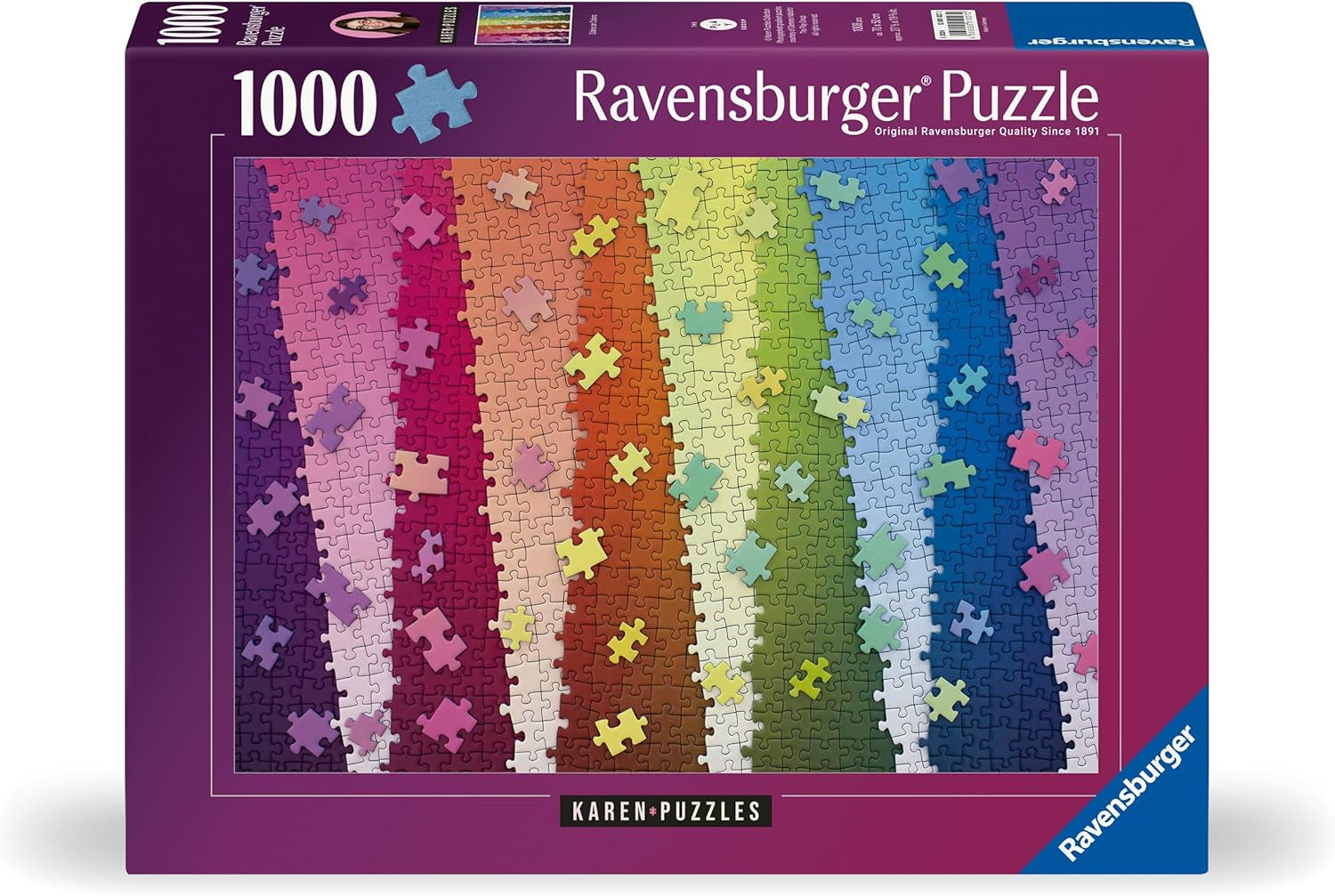 Ravensburger legpuzzel voor volwassenen 1000 stukjes - Kleur op kleur Puzzel Naty Shop