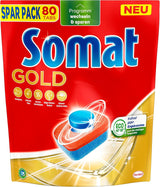 Somat Gold tabletten voor de vaatwasser (105 tabletten) Naty Shop Keukenwasmiddelen 80 capsules -