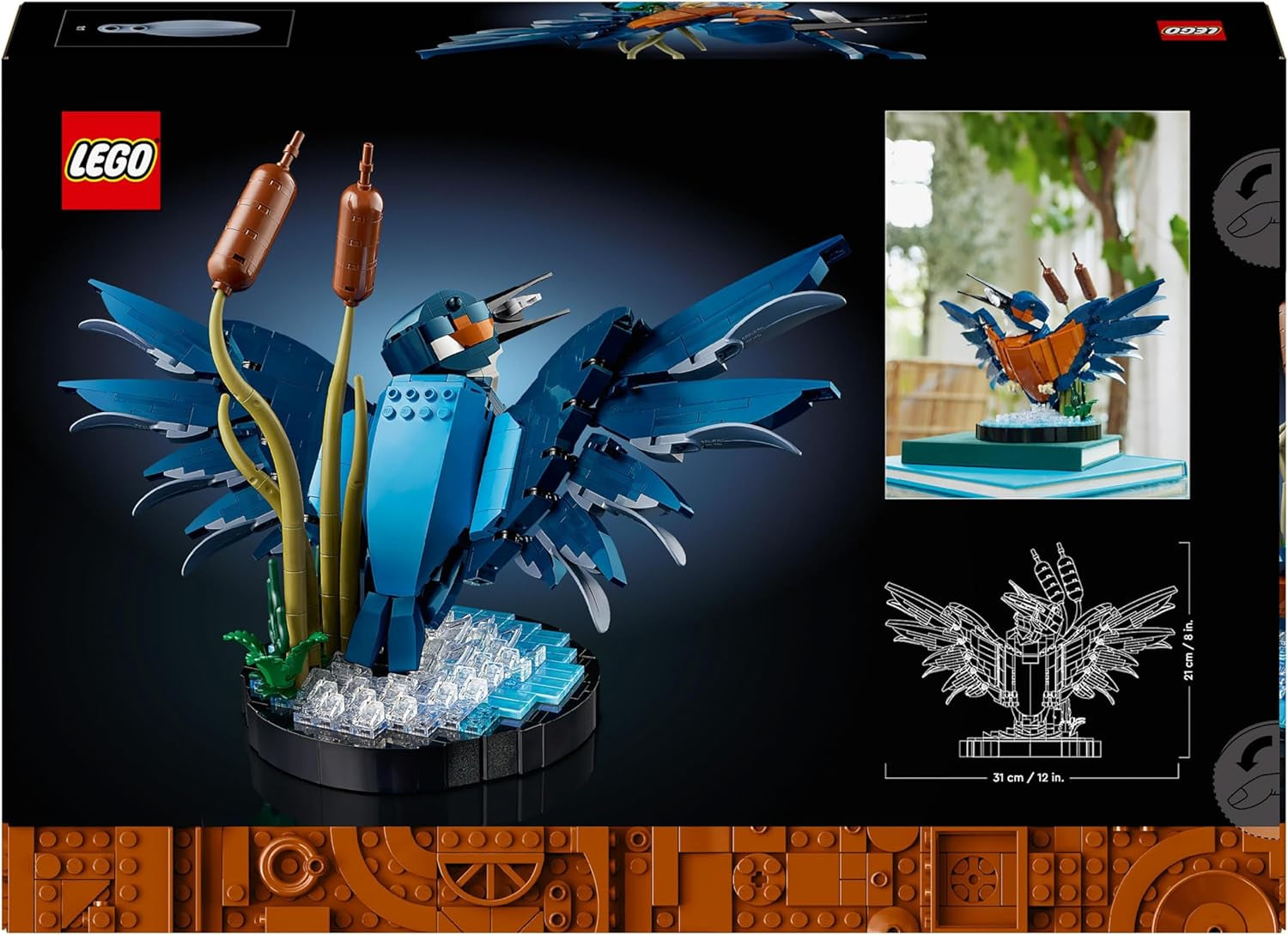 LEGO Icons Kingfisher modelbouwset voor volwassenen, vogelfiguur voor woonkamer of kantoor, huis- en kantoordecoratie, cadeau voor vogelliefhebbers en ornithologen, dames en heren 10331 Bouwsets Besuche in LEGO-Store