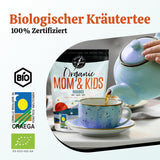 VITSTORM® BIO TEE Mom & Kids - Thee voor vrouwen en borstvoeding - Rooibos, appel, venkel, citroenmelisse, alchemilla, aardbei - Ontspannende thee - Fruitig en lekker - Cafeïnevrij - Kruidenthee 100 g