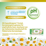 Gevoelige babydoekjes, 0% geur, 98% natuurlijke formule die de pH-balans van de huid herstelt, frisheidszegel, 54 doekjes