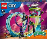 LEGO 60361 City Stuntz Ultieme Stunt Rider Challenge, 3In1 Stunts voor 1 of 2 spelers, met 2 speelgoedmotoren op wielen voor kinderen, Set 2023 Bouwsets Besuche in LEGO-Store