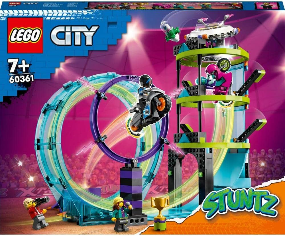 LEGO 60361 City Stuntz Ultieme Stunt Rider Challenge, 3In1 Stunts voor 1 of 2 spelers, met 2 speelgoedmotoren op wielen voor kinderen, Set 2023 Bouwsets Besuche in LEGO-Store