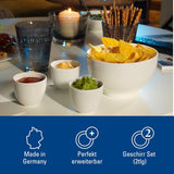 Villeroy & Boch For Me Graanschalen set van 2, wit, vaatwasmachinebestendig, magnetronbestendig, kleine kommen voor 2, kommen, ontbijtgranenschalen, snacks of sauzen, bord, premium porselein