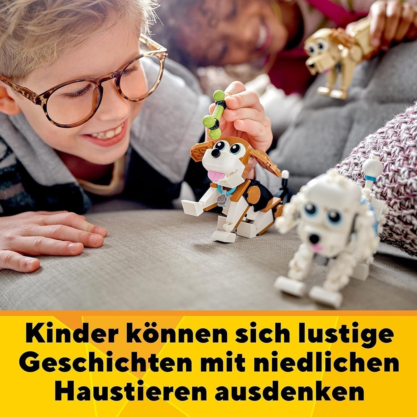 LEGO 31137 Creator 3In1 schattige hondenset met dierenfiguren Teckel, Mopshond, Poedel en meer, speelgoed voor kinderen vanaf 7 jaar, cadeau voor hondenliefhebbers Bouwsets Besuche in LEGO-Store