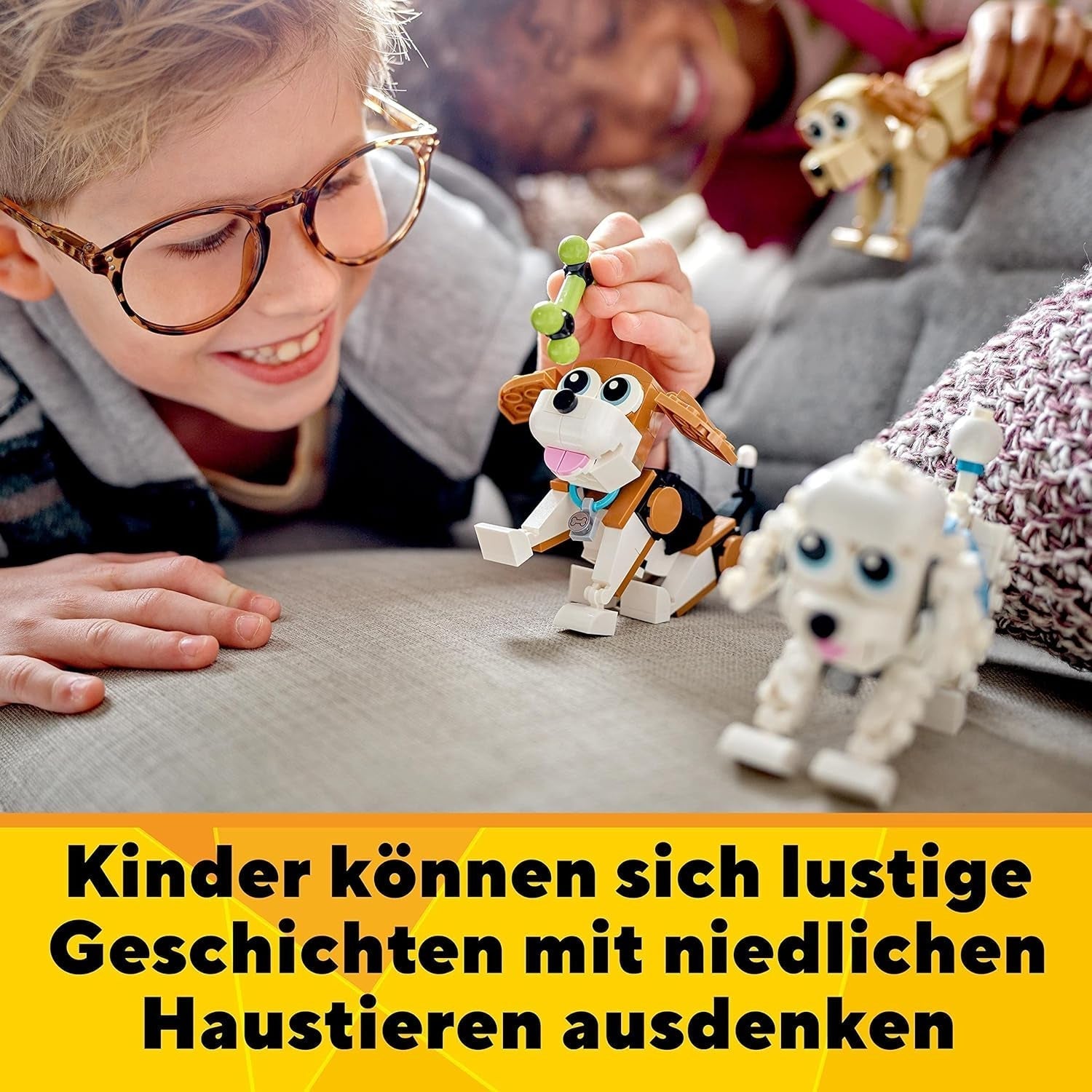 LEGO 31137 Creator 3In1 schattige hondenset met dierenfiguren Teckel, Mopshond, Poedel en meer, speelgoed voor kinderen vanaf 7 jaar, cadeau voor hondenliefhebbers Bouwsets Besuche in LEGO-Store