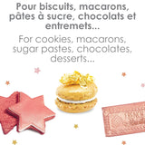 Scrapcooking - Set van 3 metalen kleurstoffen - Kleurstof: goud, rosé goud en robijn - Eetbare kleurstof voor bakken, cakes, koekjes, cakes, chocolade - 4019