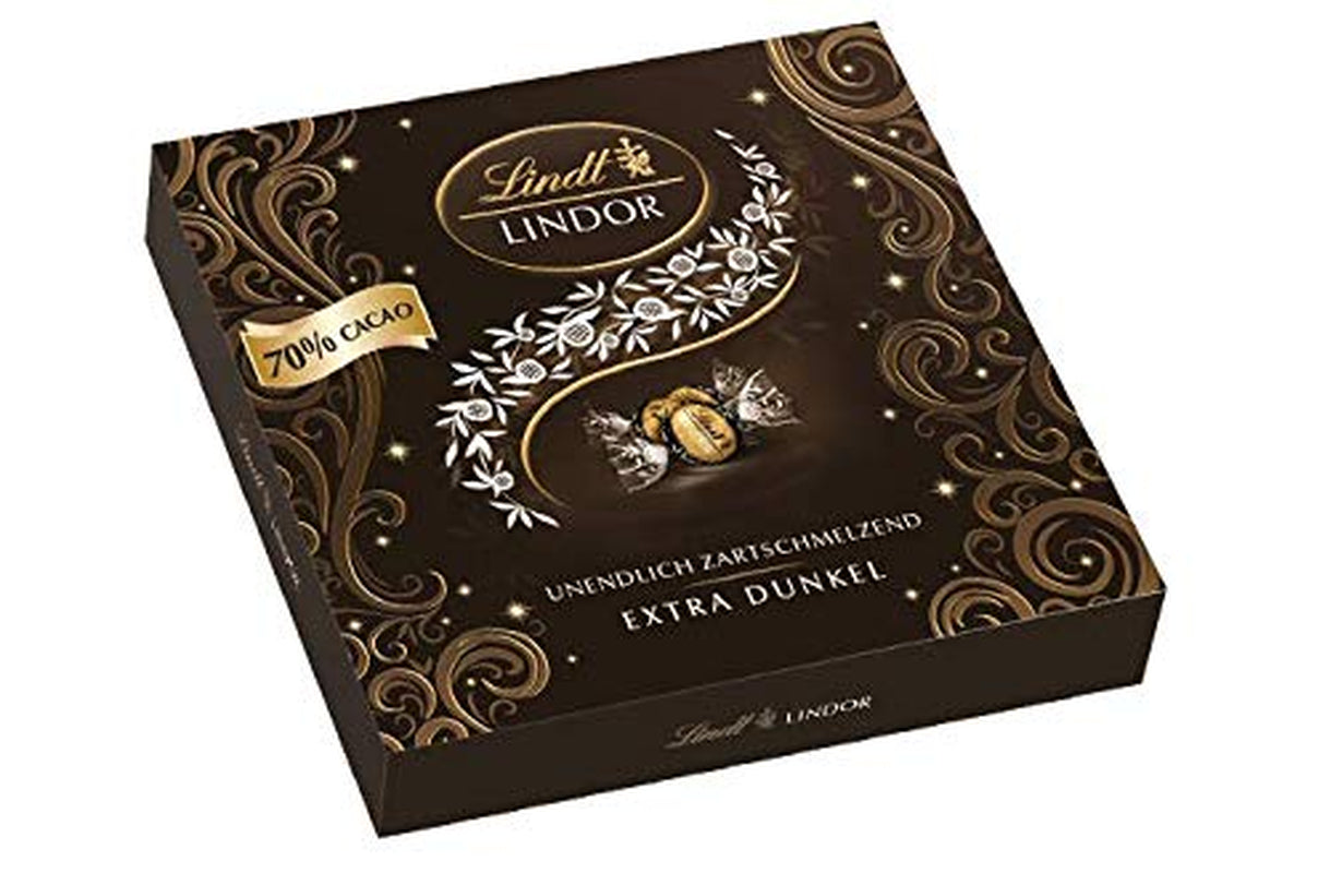 Lindt geschenkdoos LINDOR Extra Zwart 70% cacao, geschenkchocolade, ca. 15 LINDOR-truffels, 186 g