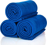 ALCLEAR 3 stuks Oeko Tex fleece dekens, kleur: antraciet, groot formaat 130X160 Cm, ruim 200 G/M2, bankdeken bankdeken deken woonkamerdeken, picknickdeken bankspreideken bedden en dekens Besuche den ALCLEAR-Store Marineblauw 3 stuks 130X160 Cm