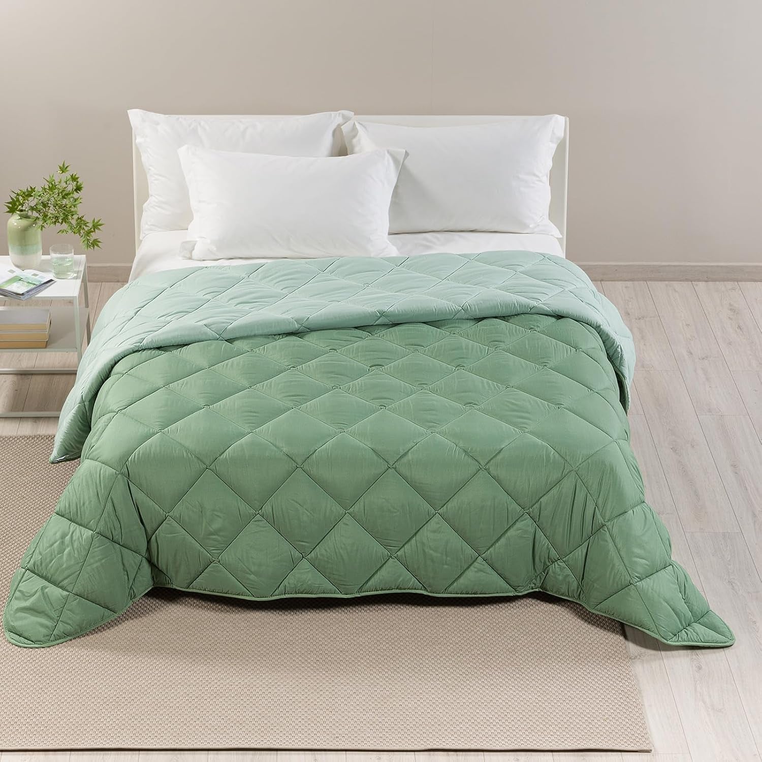 Caleffi tweepersoonsbed winterdekbed 260 x 265 cm microvezel tweepersoonsbed winterzacht comfortabel gewatteerd duurzaam wasbaar hypoallergeen dekbed gemaakt in Naty Shop Quilts en quilts