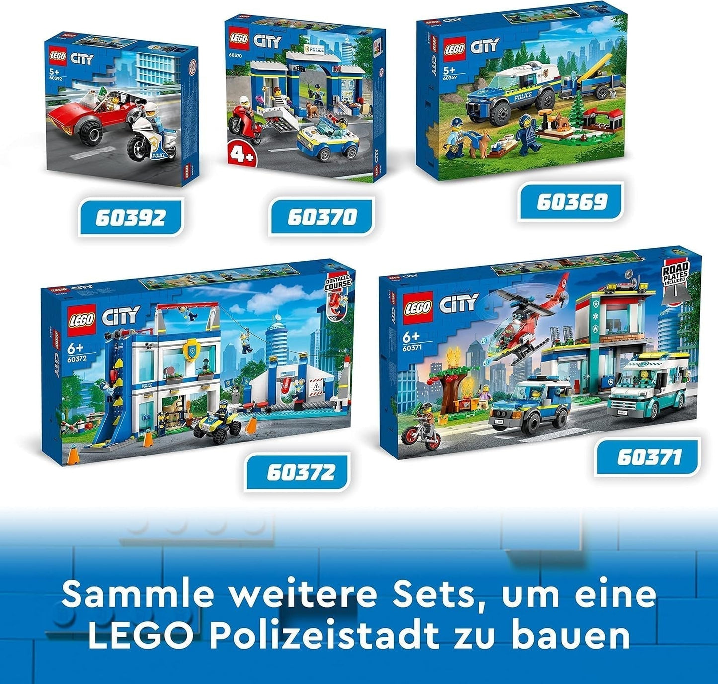 LEGO 60369 City Mobiele Politiehondentraining, speelgoedpolitieauto met aanhanger, honden- en puppyfiguren, dierenset voor kinderen vanaf 5 jaar Bouwsets Besuche in LEGO-Store