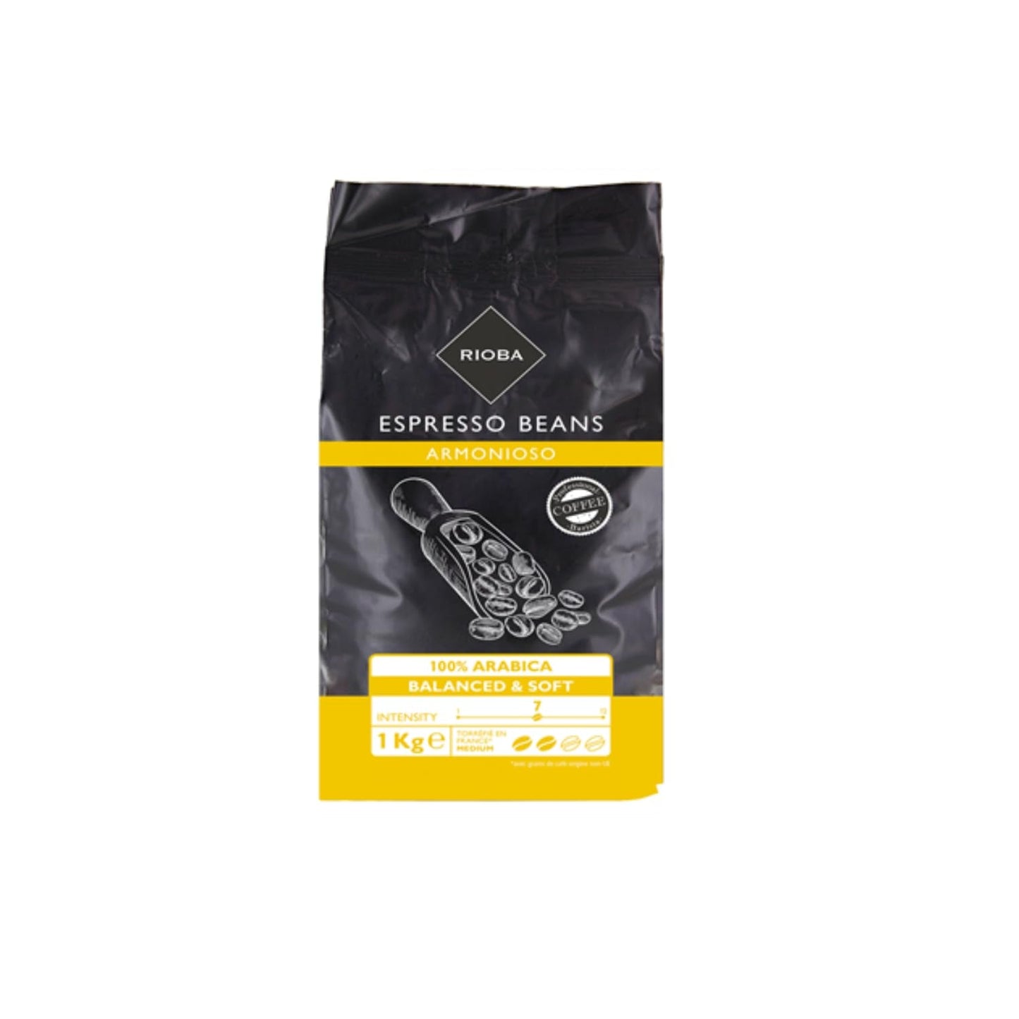 Koffiebonen 100% Arabica - Intensiteit 7 Rioba - 1kg